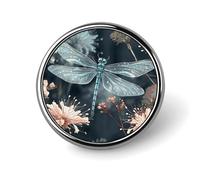 Badge rond en alliage d'aluminium de qualité supérieure, broche en forme de libellule, accessoires cadeaux, emblème en métal léger pour homme et femme, épinglette durable et tendance pour chapeau