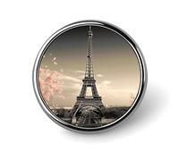 Badge rond en alliage d'aluminium de qualité supérieure, broche Paris, accessoires cadeaux, emblème en métal léger pour homme et femme, épinglette durable et tendance pour chapeau, veste, sac à dos