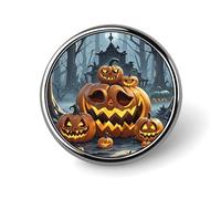 Badge rond en alliage d'aluminium de qualité supérieure, broche pour atmosphère terrifiante, accessoires cadeaux, emblème en métal léger pour homme et femme, épinglette durable et tendance pour