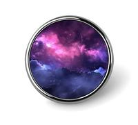 Badge rond en alliage d'aluminium de qualité supérieure, broche violette magique en forme de galaxie, accessoires cadeaux, emblème en métal léger pour homme et femme, épinglette durable et tendance