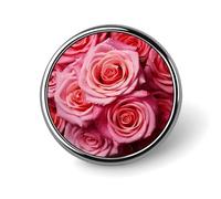 Badge rond en alliage d'aluminium de qualité supérieure, élégante broche en forme de rose, accessoires cadeaux, emblème en métal léger pour homme et femme, épinglette durable et tendance pour chapeau
