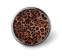 Badge rond en alliage d'aluminium de qualité supérieure, imprimé léopard, accessoires cadeaux, emblème en métal léger pour homme et femme, épinglette durable et tendance pour chapeau, veste, sac à dos