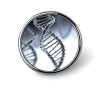 Badge rond en émail avec chaîne ADN pour photo, décoration de vêtements, chapeaux, sacs, chemises
