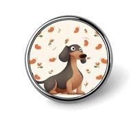 Badge rond en émail avec inscription « I Love My Dog Teckels » - Pour décoration de vêtements, chapeaux, sacs, chemises
