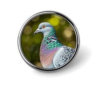 Badge rond en émail gris pigeon mignon broche bouton broche personnalisée vêtements décoration unisexe porte-badge chapeaux sacs chemises décoration