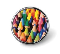 Badge rond en émail mignon broche bouton broche personnalisée vêtements décoration unisexe porte-badge chapeaux sacs chemises décoration