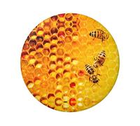 Badge rond en fer blanc imprimé abeille sur un seul côté, 6 cm, parfait pour décoration personnelle et cadeau, taille unique, Métal