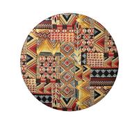 Badge rond en fer blanc imprimé patchwork africain 6 cm sur un seul côté, parfait pour décoration personnelle et cadeau, taille unique, Métal