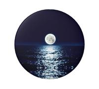 Badge rond en fer blanc imprimé pleine lune dans la nuit 6 cm sur un seul côté, parfait pour la décoration personnelle et pour offrir en cadeau, taille unique, Métal