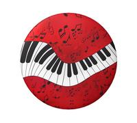 Badge rond en fer blanc imprimé sur un seul côté avec note de musique de 6 cm, parfait pour une décoration personnelle et un cadeau, taille unique, Métal