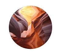 Badge rond en fer blanc imprimé sur un seul côté de Antelope Canyon, parfait pour une décoration personnelle et un cadeau, taille unique, Métal