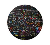 Badge rond en fer blanc imprimé sur un seul côté de formule mathématique, parfait pour une décoration personnelle et un cadeau, taille unique, Métal