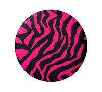 Badge rond en fer blanc imprimé sur un seul côté, motif léopard et tigre zèbre, rose, 6 cm, parfait pour décoration personnelle et cadeau, taille unique, Métal