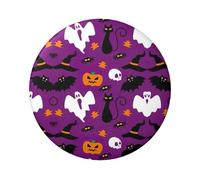 Badge rond en fer blanc imprimé sur un seul côté pour décoration de style personnel et cadeau Violet 6 cm, taille unique, Métal