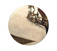 Badge rond en forme de couronne d'épines - Design en fer blanc durable avec impression sur un seul côté, parfait pour les cadeaux personnalisés et la décoration de vêtements, taille unique