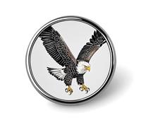 Badge rond en forme de croquis de pygargue à tête blanche en émail mignon broche bouton broche personnalisée vêtements décoration unisexe porte-badge chapeaux sacs chemises décoration
