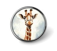 Badge rond en forme de girafe pour chapeaux, vestes, décoration personnalisée, accessoires de bijoux pour fête de mariage
