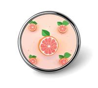 Badge rond en forme de pamplemousse mignon en émail broche bouton broche personnalisée vêtements décoration unisexe porte-badge chapeaux sacs chemises décoration