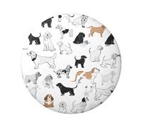Badge rond en forme de teckel mignon - Design en fer blanc durable avec impression sur un seul côté, parfait pour les cadeaux personnalisés et la décoration de vêtements, taille unique