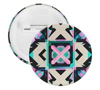 Badge rond en métal à motif de ligne, broche légère pour sac à dos, épingles à boutons tendance pour chemises, vestes, châle, manteau, unisexe, 12PCS, Fer blanc, épingles rondes en métal