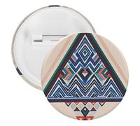 Badge rond en métal à motif géométrique triangulaire, broche légère pour sac à dos, épingles à boutons tendance pour chemises, vestes, châle, manteau, unisexe, 12PCS, Fer blanc, épingles rondes en