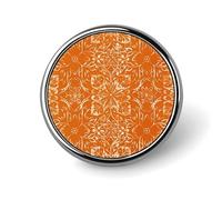 Badge rond en métal à motif orange personnalisé pour vêtements, sacs, chapeaux, broches imprimées humoristiques, décorations de fête, accessoires pour homme et femme