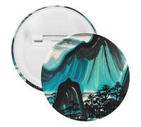 Badge rond en métal à motifs paysagers, broche légère pour sac à dos, épingles à boutons tendance pour chemises, vestes, châle, manteau, unisexe, 20PCS, Fer blanc, épingles rondes en métal