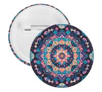 Badge rond en métal avec fleurs, lune, papillon, broches légères pour sac à dos, épingles à boutons tendance pour chemises, vestes, châle, manteau, unisexe, 20PCS, Fer blanc, épingles rondes en métal