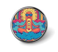 Badge rond en métal avec motif de graffiti Y2K, motif imprimé, badge personnalisé, 2,5 cm