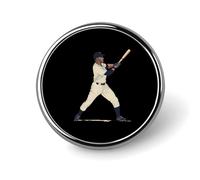 Badge rond en métal avec motif de joueur de baseball des États-Unis, badge imprimé, badge rond personnalisé, 2,5 cm