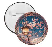 Badge rond en métal avec motif lanterne - Broche légère pour sac à dos - Épingles tendance pour chemises, vestes, châles, manteaux - Unisexe, 20PCS, Fer blanc, épingles rondes en métal