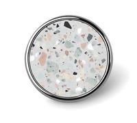 Badge rond en métal effet marbre pastel terrazzo, 2,5 cm (1 pouce). Idéal pour la confection de boutons de chemise et de vêtements.