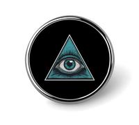 Badge rond en métal Illuminati All Seeing Eye, motif imprimé, badge à bouton personnalisé, badges circulaires 1"