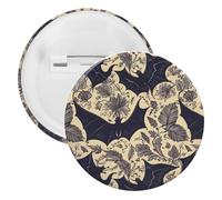 Badge rond en métal imprimé chauve-souris, broche légère pour sac à dos, épingles à boutons tendance pour chemises, vestes, châle, manteau, unisexe, 12PCS, Fer blanc, épingles rondes en métal