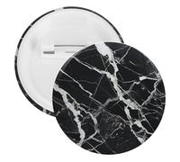 Badge rond en métal noir et blanc, broche légère pour sac à dos, épingles à boutons tendance pour chemises, vestes, châle, manteau unisexe, 12PCS, Fer blanc, épingles rondes en métal