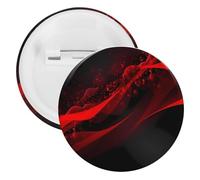 Badge rond en métal noir et rouge, broche légère pour sac à dos, épingles à boutons tendance pour chemises, vestes, châle, manteau unisexe, 20PCS, Fer blanc, épingles rondes en métal