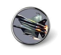 Badge rond en métal personnalisé Jet Fighter pour vêtements, sacs, chapeau, broche imprimée humoristique, décoration de fête, accessoires pour homme et femme