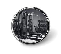 Badge rond en métal personnalisé pour équipement de gym, pour vêtements, sacs, chapeau, décoration de fête, accessoires pour homme et femme