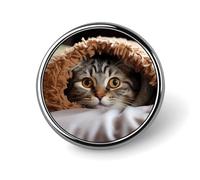 Badge rond en métal personnalisé sous couverture pour vêtements, sacs, chapeau, broche imprimée humoristique, décoration de fête, accessoires pour homme et femme