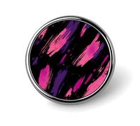 Badge rond en métal rose-violet avec motif graffiti, badge imprimé, badge rond personnalisé, 2,5 cm