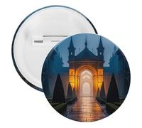 Badge rond en métal « The Garden at Night » - Broche légère pour sac à dos - Épingles tendance pour chemises, vestes, châles, manteaux - Unisexe, 12PCS, Fer blanc, épingles rondes en métal