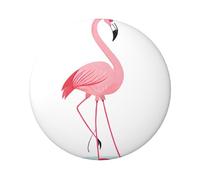 Badge rond flamant rose - Design en fer blanc durable avec impression sur un seul côté, parfait pour les cadeaux personnalisés et la décoration de vêtements, taille unique