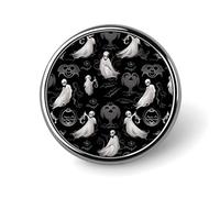 Badge rond gothique d'Halloween pour hommes et femmes, épingles à revers élégantes et durables, badges en métal légers pour chemises, vestes, chapeaux
