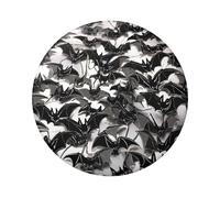 Badge rond gris chauve-souris d'Halloween - Design en fer blanc durable avec impression sur un seul côté, parfait pour les cadeaux personnalisés et la décoration de vêtements, taille unique