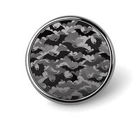 Badge rond gris en métal personnalisé chauve-souris d'Halloween pour vêtements, sacs, chapeau, broche imprimée humoristique, décoration de fête, accessoires pour homme et femme