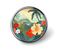 Badge rond hawaïen d'été mignon pour chapeaux, vestes, décoration, vêtements, bijoux, accessoires pour fête de mariage