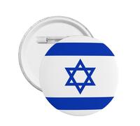 Badge rond « I Stand » avec drapeau israélien « Support Israel », M, Plastique