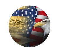 Badge rond imprimé aigle américain 6 cm sur un seul côté, parfait pour une décoration personnelle et un cadeau, taille unique, Métal