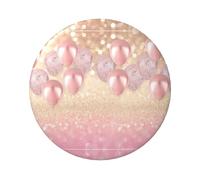 Badge rond imprimé ballon rose pailleté 6 cm sur un seul côté, parfait pour décoration personnelle et cadeau, taille unique, Métal