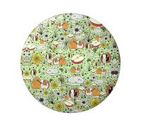 Badge rond imprimé cochon d'Inde 6 cm sur un seul côté, parfait pour décoration personnelle et cadeau, taille unique, Métal